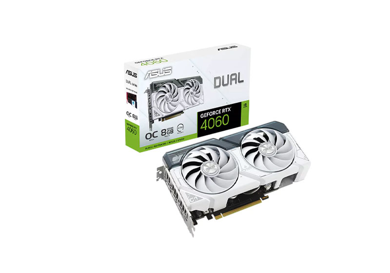 ASUS Dual GeForce RTX™ 4060 White OC Edition 8GB