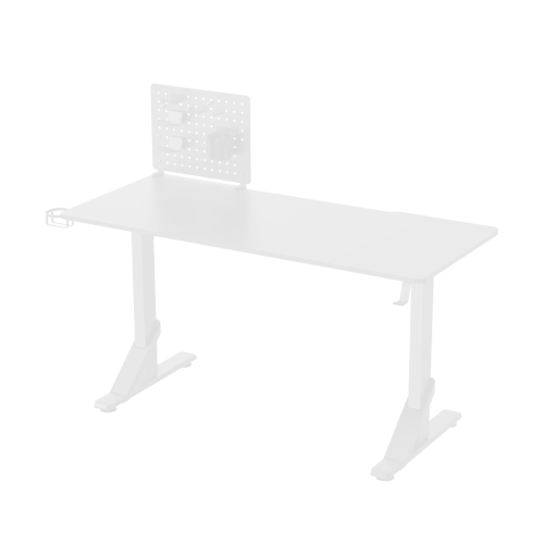 Lumi GMD11-4D Gaming Desk With Pegboard White