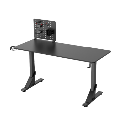 Lumi GMD11-4D Gaming Desk With Pegboard Black