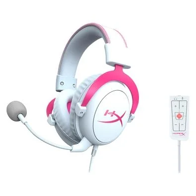 HyperX Cloud II Gaming Wired Headset (White & pink)