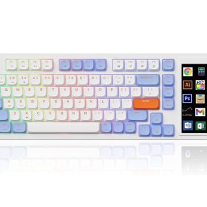 Ajazz AKP815 75% Gasket-mounted Low-profile Mechanical Keyboard with Customizable Touch Screen