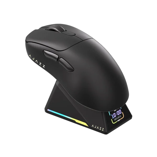 Ajazz AJ179 APEX 8K Wireless Gaming Mouse with Charging Dock LCD Black