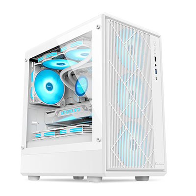 Alphafox 240 Gaming Case White