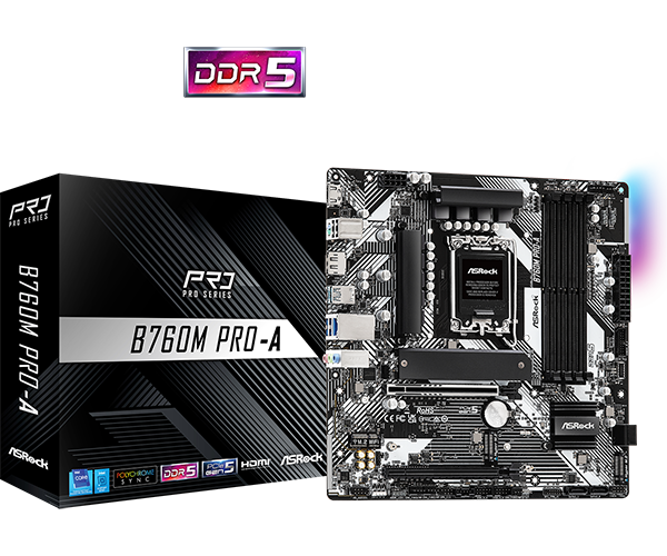 Asrock B760M Pro-A D5 No Box New