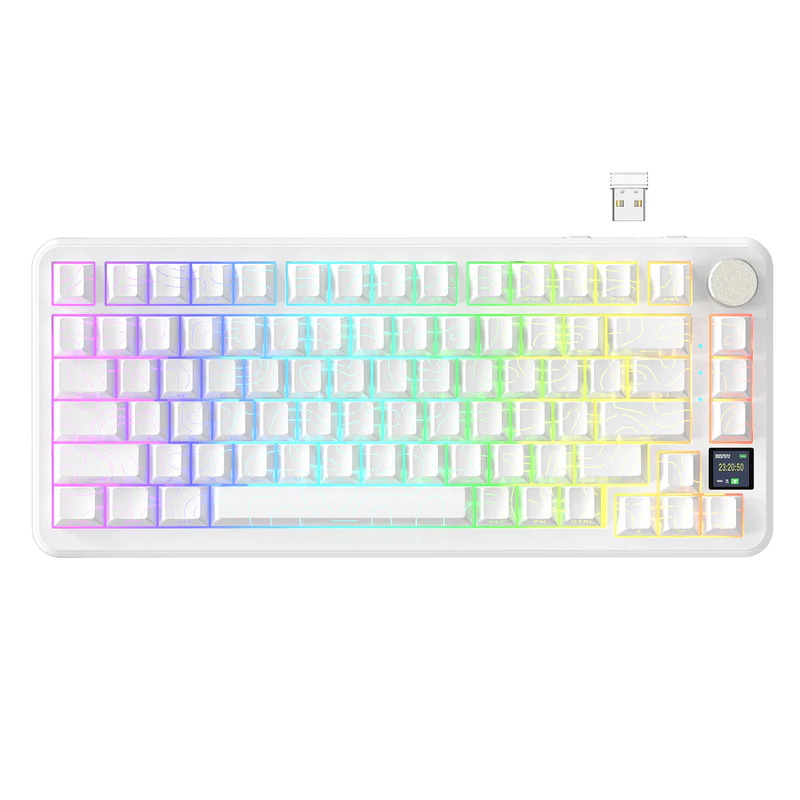 ATTACK SHARK X85PRO Tri-mode Gasket Mechanical Keyboard White